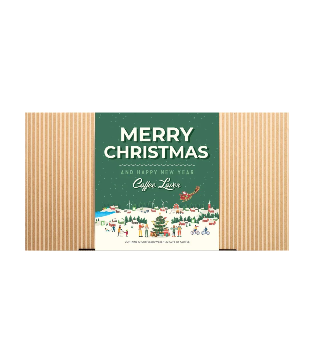 Premium Kalėdinis Kavos dovanų rinkinys Coffeebrewer Merry Christmas Snow