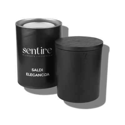 SALDI ELEGANCIJA, 300 ml, Juoda | Sojų vaško žvakė