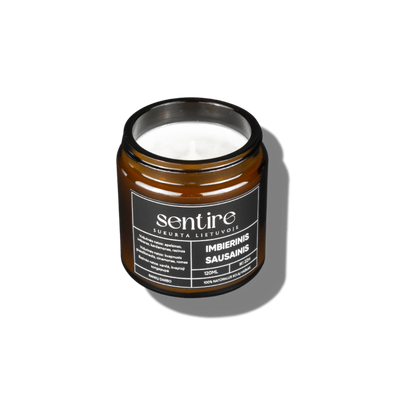 IMBIERINIS SAUSAINIS, 120 ml | Sojų vaško žvakė