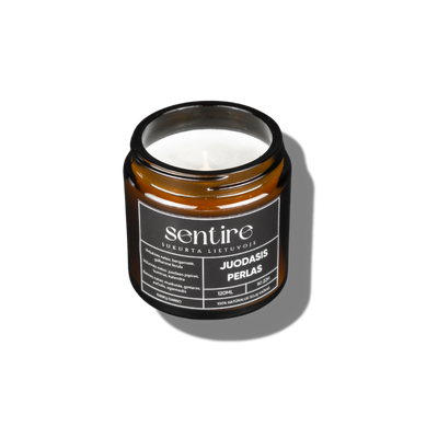 JUODASIS PERLAS, 120 ml | Sojų vaško žvakė