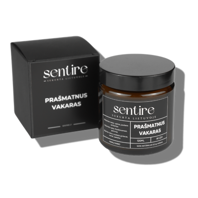 PRAŠMATNUS VAKARAS, 120 ml | Sojų vaško žvakė